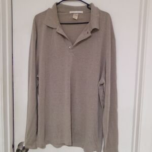 Perry Ellis men Long sleeve beige size XL
